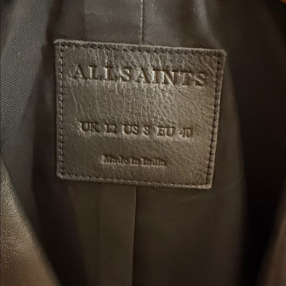 ALLSAINTS Dalby Leather Biker Jacket - Picture 2 of 3